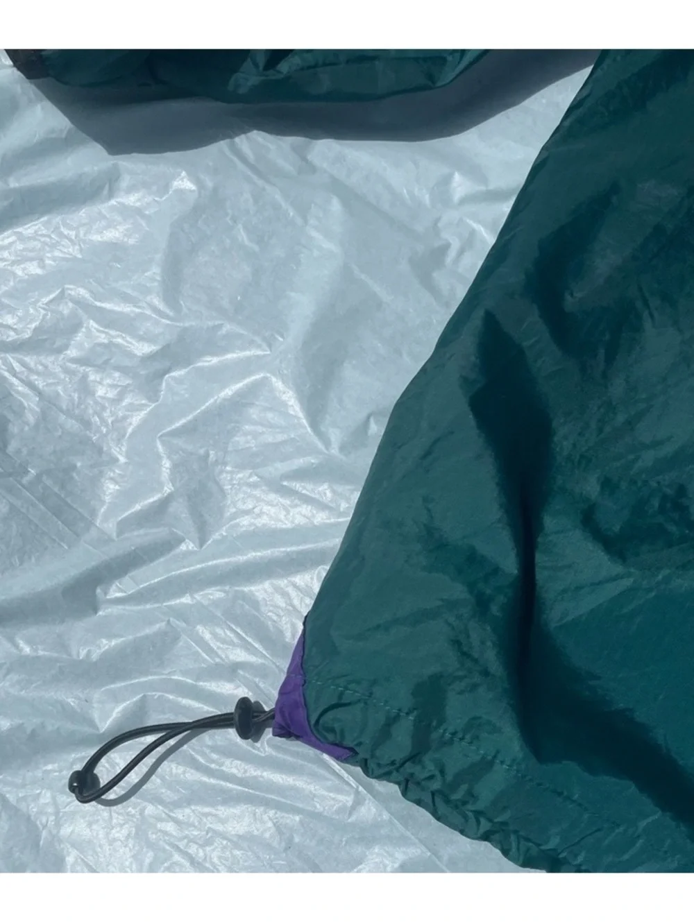 Vintage Helly Hansen Retro Teal Windbreaker with Purple Hood
